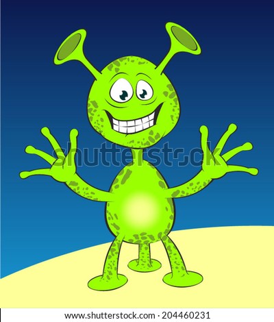 Green alien Jolly green alien with three legs and big ears Green alien Jolly green alien with three legs and big ears