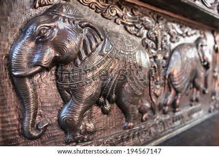 elephant metal wall