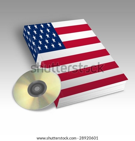 One book with the American flag printed