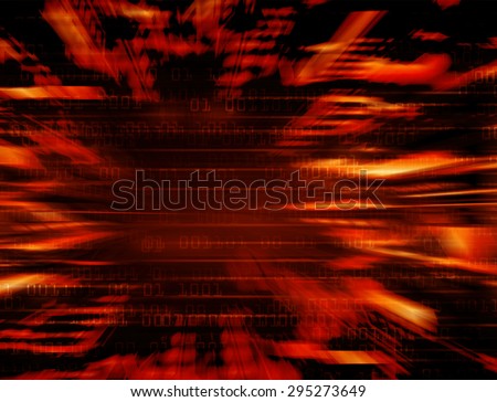 dark orange Binary matrix with motion effect. technology graphic computer cyber. infographics. one. zero. glow.