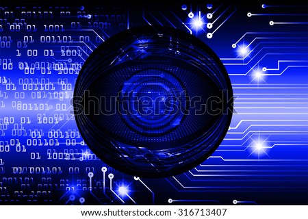 Dark blue color Light Abstract Technology background for computer graphic website internet and business. circuit. illustration. infographics. motion move blur.neon. pixel. Binary digit.  eye