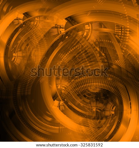dark orange Light Abstract Technology background for computer graphic website internet business.circuit.illustration. abstract digital.infographics. motion move blur.neon. gear