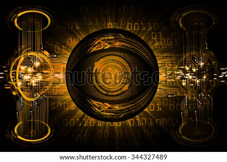 Dark orange color Light Abstract Technology background for computer graphic website internet and business. circuit. illustration. infographics. motion move blur.neon. pixel. eye