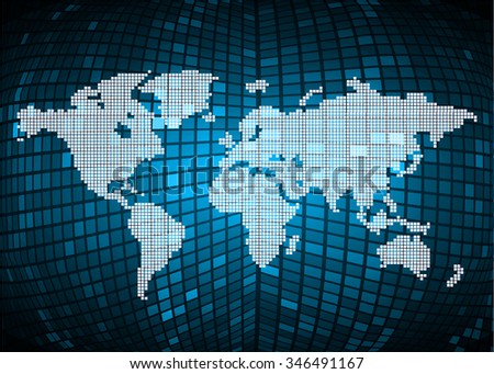 dark blue color Light Abstract Technology background for computer graphic website internet and business.circuit. illustration. abstract digital. infographics. motion move blur.World map