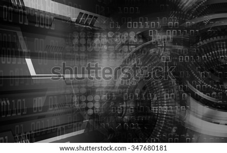 dark black color Light Abstract Technology background for computer graphic website internet and business. circuit. illustration. digital. infographics. binary code background. www.one. zero.