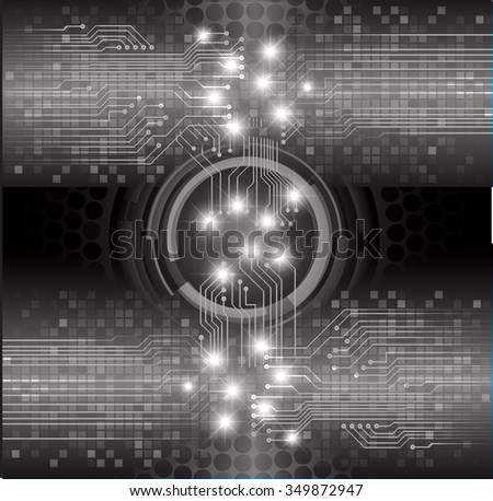 dark black color Light Abstract Technology background for computer graphic website internet and business. circuit. illustration. digital. infographics. binary code zero.pixel eye