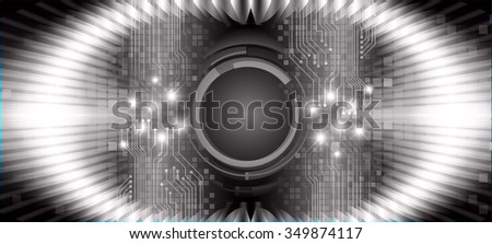 dark black color Light Abstract Technology background for computer graphic website internet and business. circuit. illustration. digital. infographics. binary code.  zero.pixel eye