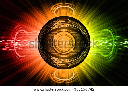 Dark red orange green color Light Abstract Technology background for computer graphic website internet and business. circuit. illustration. infographics. motion move blur.neon. pixel. eye