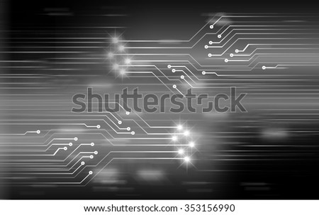 Dark black color Light Abstract Technology background for computer graphic website internet and business. circuit. illustration. infographics. motion move blur.neon. pixel.