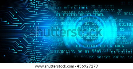 digital data background,blue abstract light hi tech pixel internet technology, Cyber security concept, Cyber data digital computer. eye scan virus