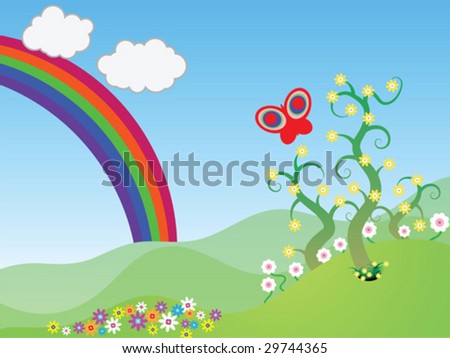 Spring Rainbow Flowers