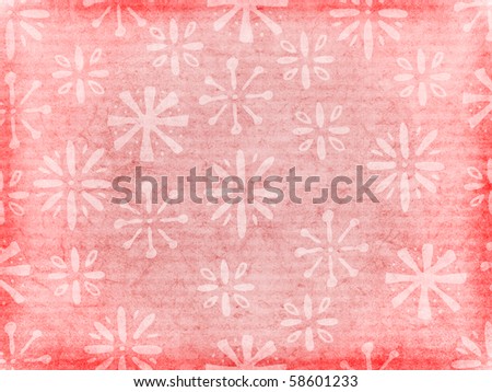A retro style background texture or wallpaper with floral pattern in the style of 1950\'s shelf-paper.