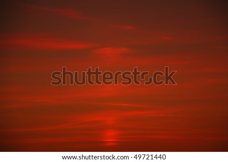 Vivid abstract sun down sky