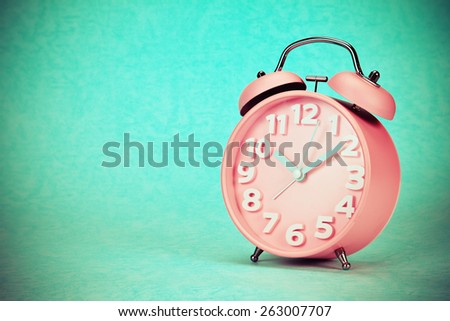 retro and vintage style of Old fashioned the alarm clock
