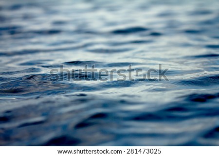 close up Ocean and  sea water surface , selective focus