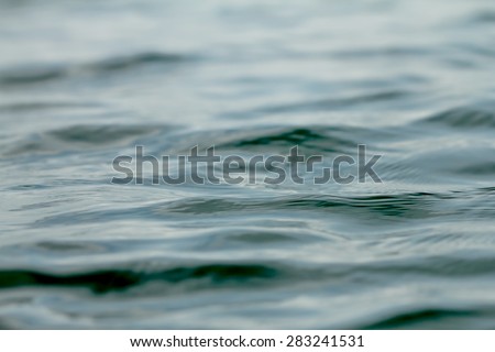 close up Ocean and  sea water surface , selective focus and shallow depth of field