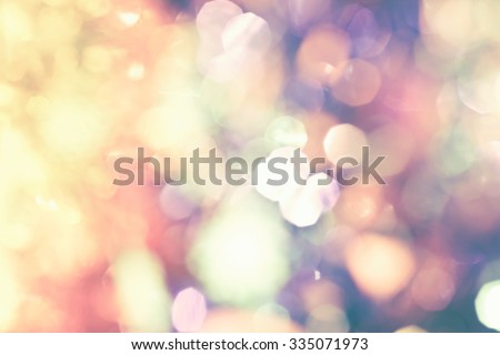 Abstract sweet retro and vintage color of  bokeh lighting in party night background