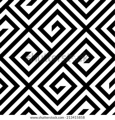 Abstract Black and White ZigZag Seamless Pattern