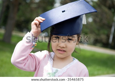 Girl in the university hat