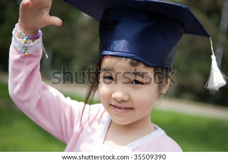 Girl in the university hat
