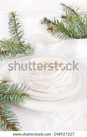 merengue pavlova nest,christmas backound,low fat dessert
