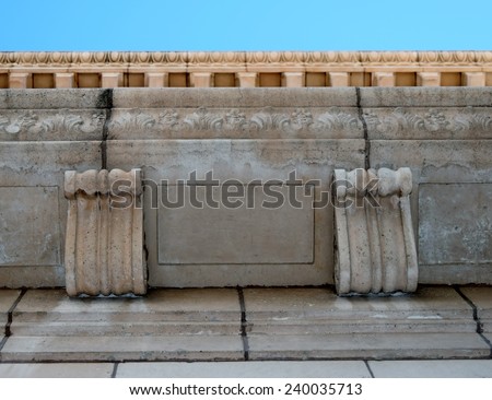 Architectural ledge on an old building