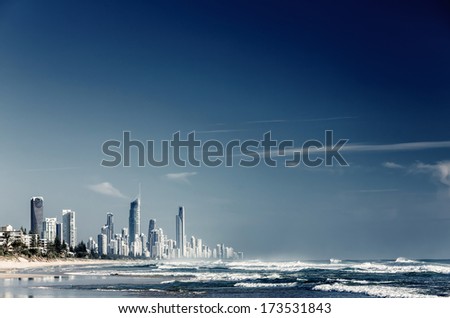 City Gold Coast, Queensland, Australia. The City Is Well-Known As Luxury Resort In Australia