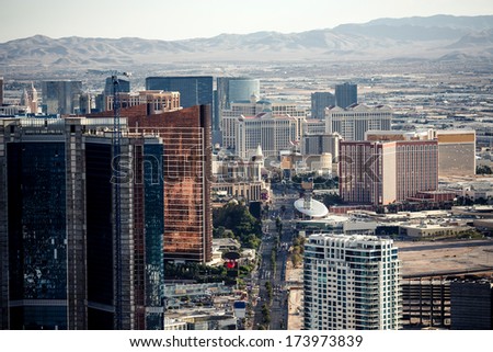 Aerial view of Las Vegas taken fpom Stratosphere