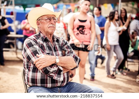 NEW MEXICO, USA - AUGUST 5, 2013: Senior man in Santa Fe on August 5, 2013, New Mexico, USA