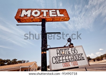 Old motel sign