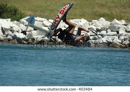 Water Skiing using air chair