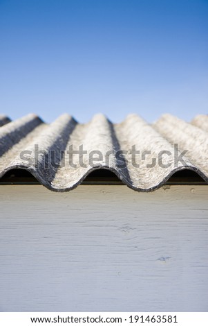 Asbestos roof. Medical studies have shown that the asbestos particles can cause cancer.