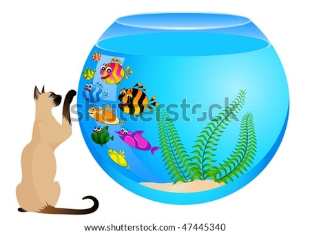 cartoon fish. stock vector : cartoon cat