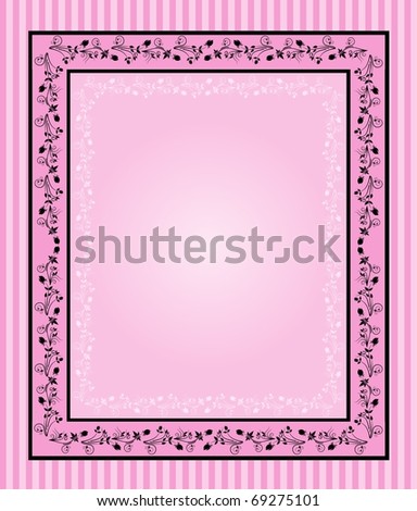 wallpaper frame. stock photo : abstract floral wallpaper frame pattern