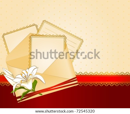 stock vector Wedding background card invitation with flowers Vector