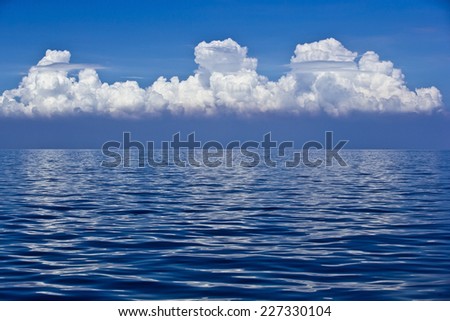 The nature gulf thailand sea and sky view beautiful form thailand.