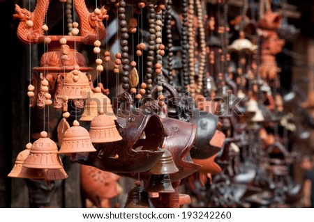 Pottery and different ceramic handicrafts shop in oriental market