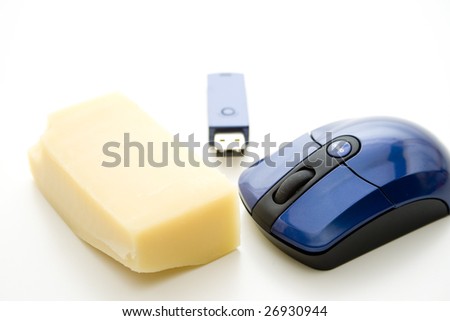 PC mouse with cheese
