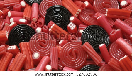 Licorice candy and mix