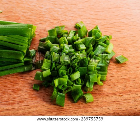 green onions cut into slices