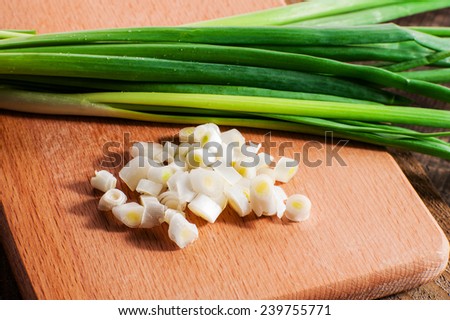 green onions cut into slices