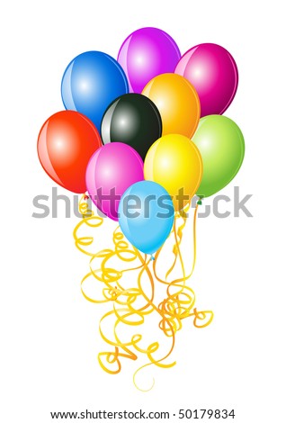 birthday party balloons decoration. alloons decoration ready