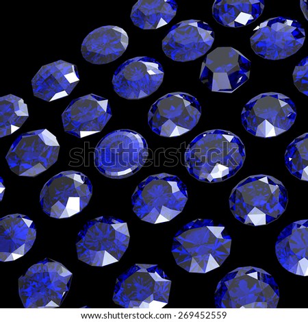 Jewelry Background with  gemstones. Sapphire