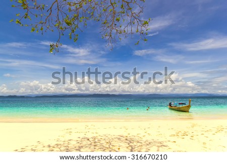 Tropical beach beautiful sea and blue sky at Similan island, Andaman sea, Thailand