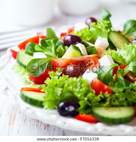 Mediterranean-Style Salad with Feta and Olives