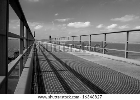 Bridge in black and white (depth effect)