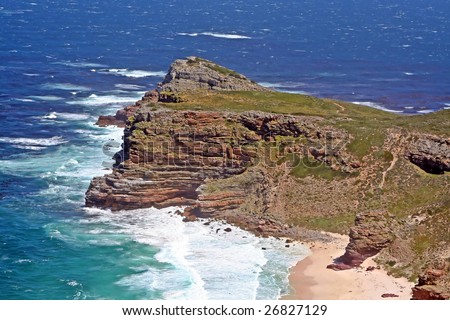 Cape of Good Hope (view from Cape Point to Cape of Good Hope), South Africa