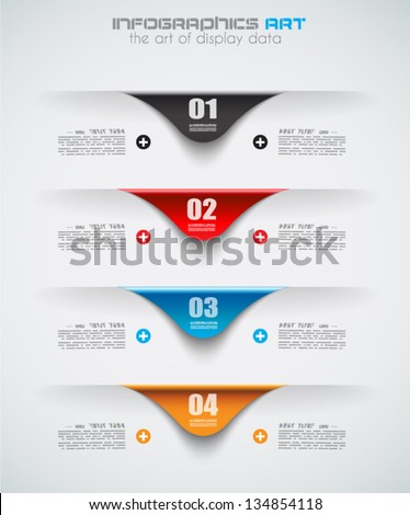 Infographic design template with paper tags Ideal to display information ranking and statistics with orginal and modern style Infographic design template with paper tags Ideal to display information ranking and statistics with orginal and modern style
