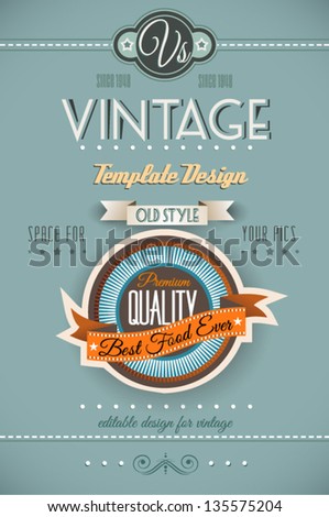 Vintage retro page template for a variety of purposes website home page old style flyers book covers or vintage posters Vintage retro page template for a variety of purposes website home page old style flyers book covers or vintage posters