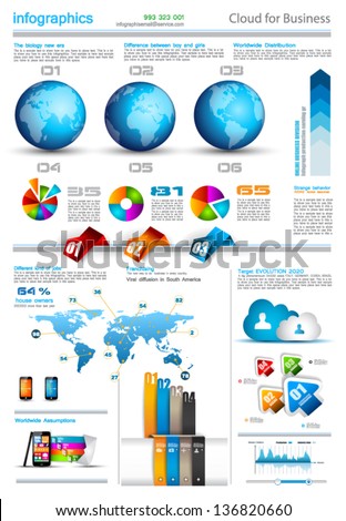 Infographic layout template with world maps Ideal for global statistics and for every kind of data visualization Delicate shadows and high costrast colours Infographic layout template with world maps Ideal for global statistics and for every kind of data visualization Delicate shadows and high costrast colours